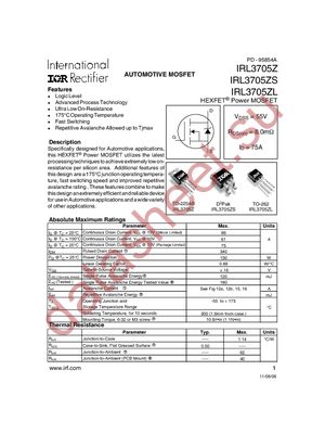 IRL3705ZL datasheet  